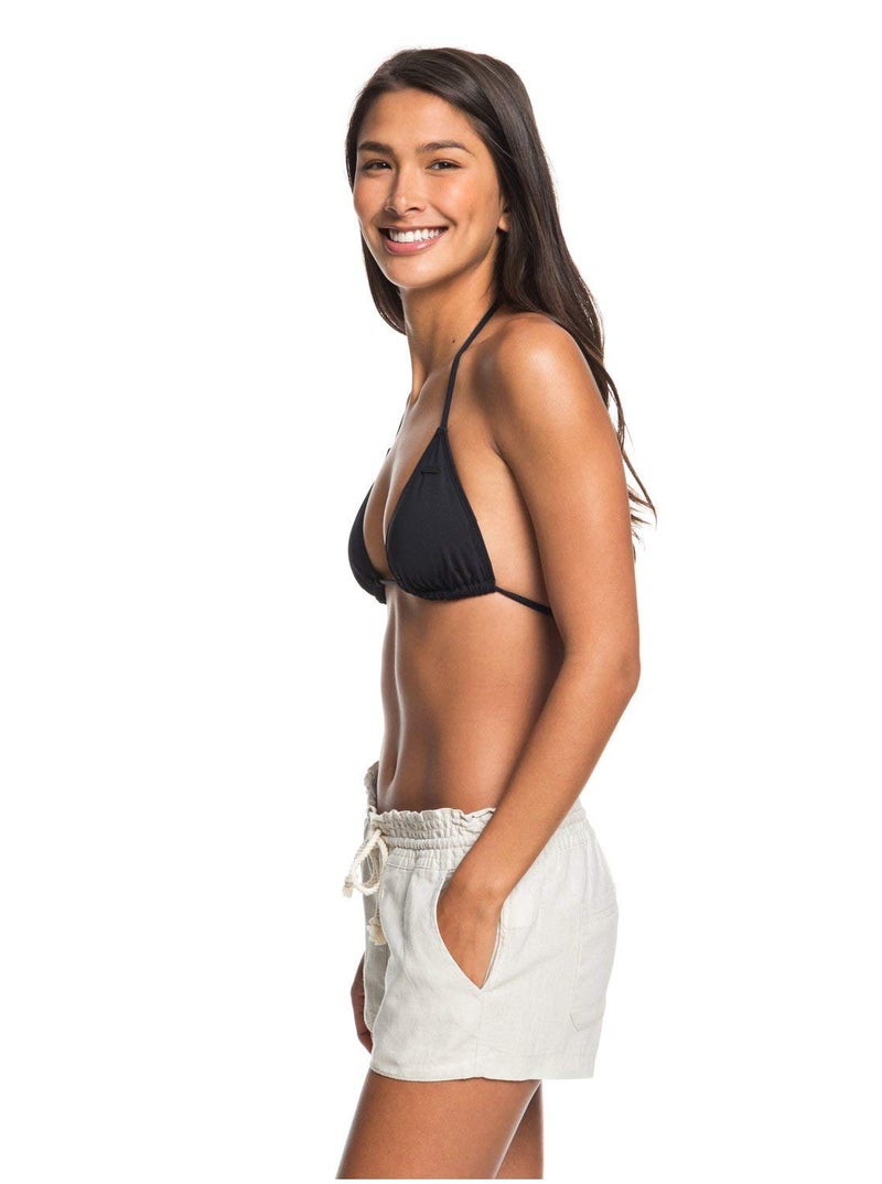 Roxy Women's Oceanside Short Elastic Waist Non Denim Shorts, Stone, X-Large - Image 2